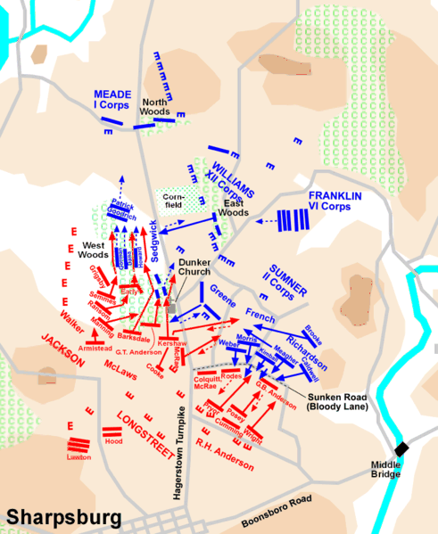 Antietam Maryland Battle Map.gif