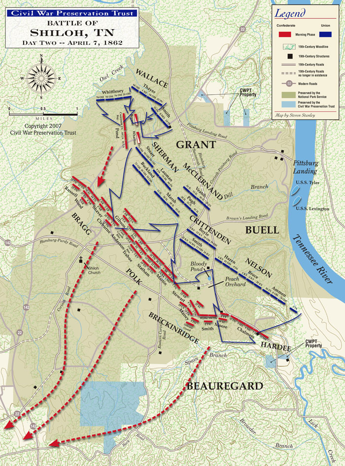 Civil War Battle of Shiloh Second Day Map.jpg