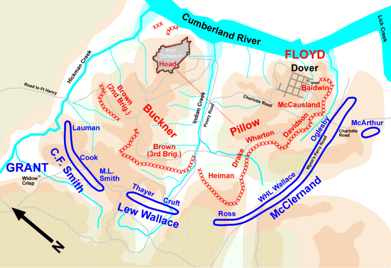 Battle of Fort Donelson Battlefield Feb14.gif