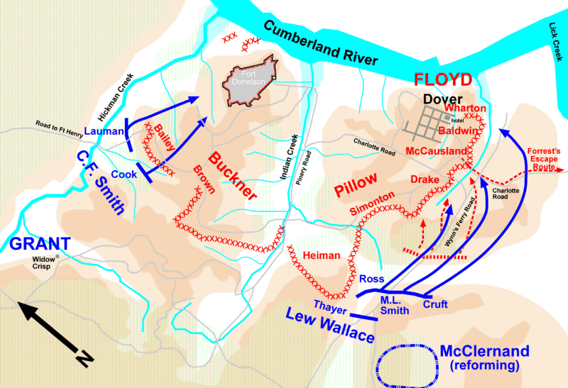 Civil War Battle of Fort Donelson Map.gif