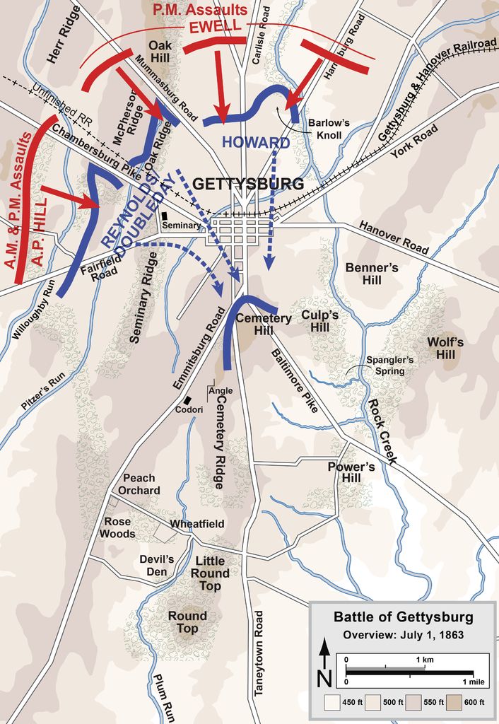 Gettysburg Battle Map on First Day.jpg