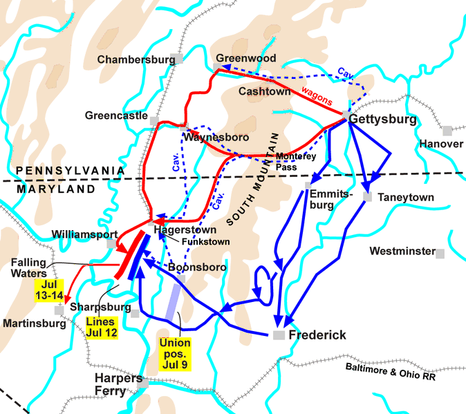 Gettysburg Campaign Retreat.gif