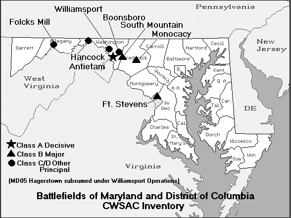 Maryland Civil War Battlefield Map.gif