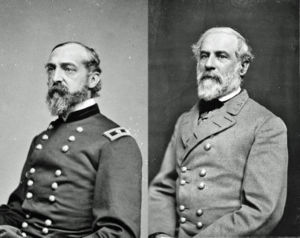 Commanding generals Meade and Lee.jpg