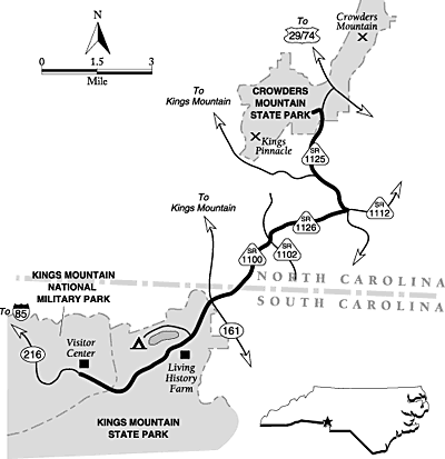 North Carolina: Crowders Kings Mountain Map.gif