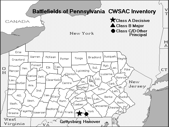 Pennsylvania Civil War Battlefield Map.gif