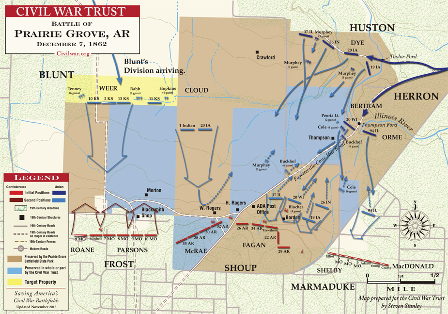 Prairie Grove Arkansas Map Battle Of Prairie Grove Civil War Arkansas History