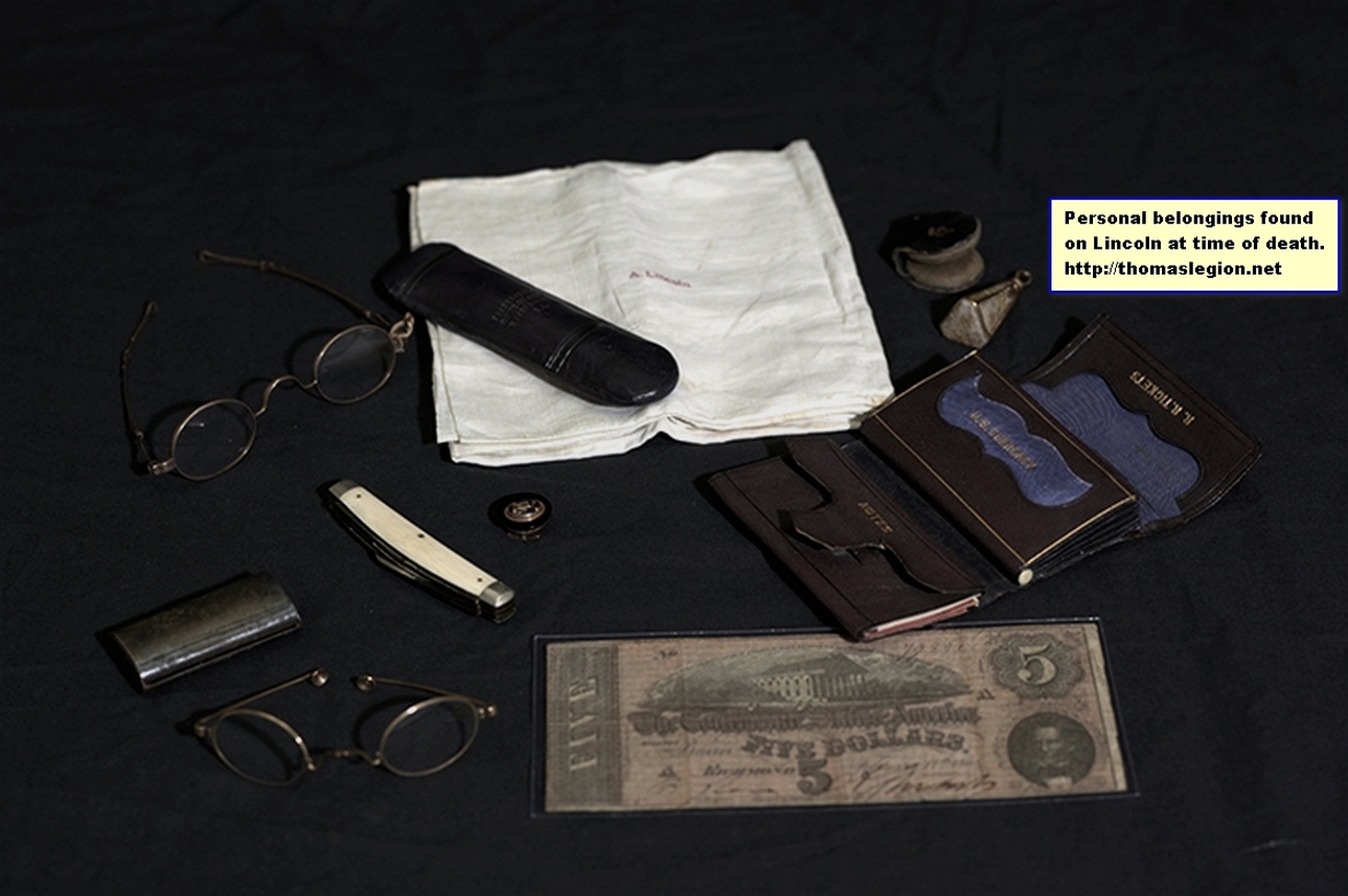 Items on Lincoln at time of death.jpg