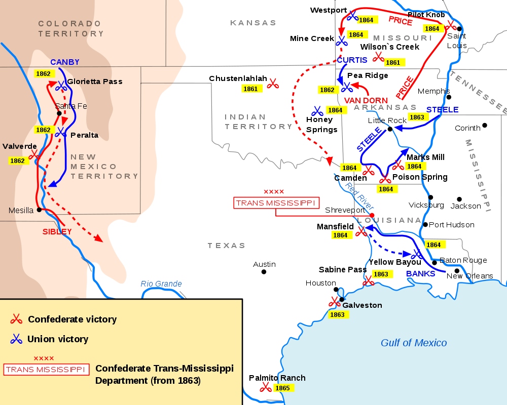 Map of Louisiana, Mississippi and Arkansas, 1862