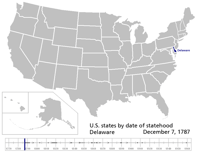 US States by date of Statehood.gif