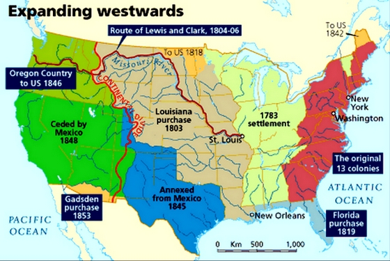 Image result for map of american territorial expansion