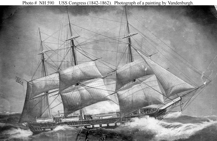 Photograph of a Painting of the USS Congress.jpg
